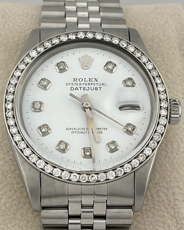 1982 (7.1 Mil. Serial) Rolex Datejust 36MM Aftermarket White Dial Jubilee Bracelet (16014)