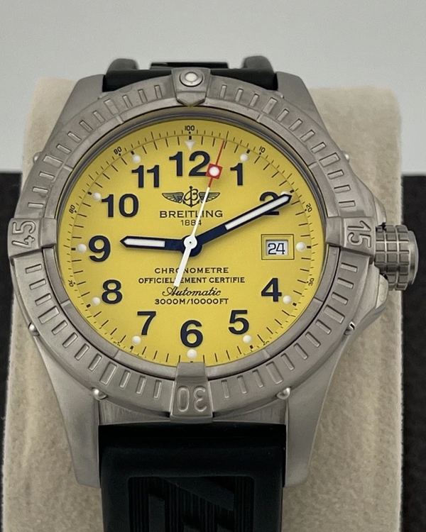 Breitling Avenger Seawolf 44MM Yellow Dial Rubber Strap (E17370)