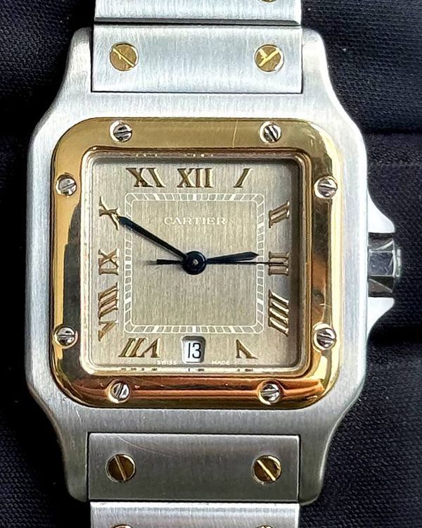 Cartier Santos Galbée De Cartier 29MM Quartz Champagne Dial Two-Tone Bracelet (187901)