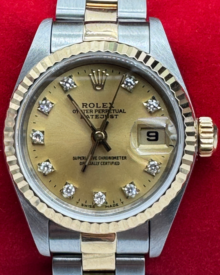1997 Rolex Lady-Datejust 26MM Champagne Dial Two-Tone Oyster Bracelet (69173)