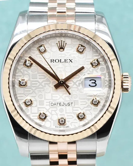 Rolex Datejust 36MM Silver "Jubilee" Dial Two-Tone Jubilee Bracelet (116231)
