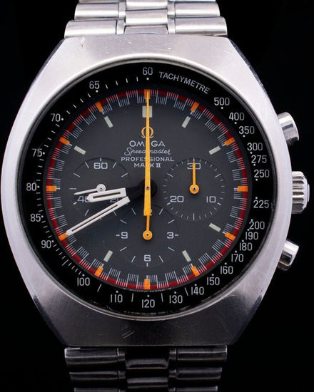 Omega Speedmaster Racing "Mark II" 42MM Black Dial Steel Bracelet (145.014)