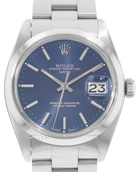 Rolex Oyster Perpetual Date 34MM Blue Dial Oyster Bracelet (1500)