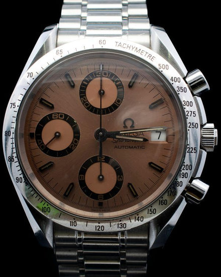 Omega Speedmaster Date "40th Anniversary Grand Prix" 39MM Salmon Dial Steel Bracelet (3511.60.00)
