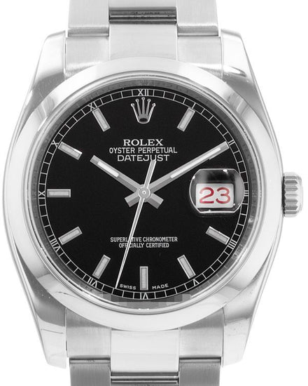 Rolex Datejust 36MM Black Dial Oyster Bracelet (116200)
