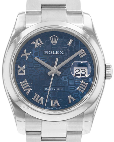 2006 Rolex Datejust 36MM Blue "Jubilee Motif" Dial Oyster Bracelet (116200)