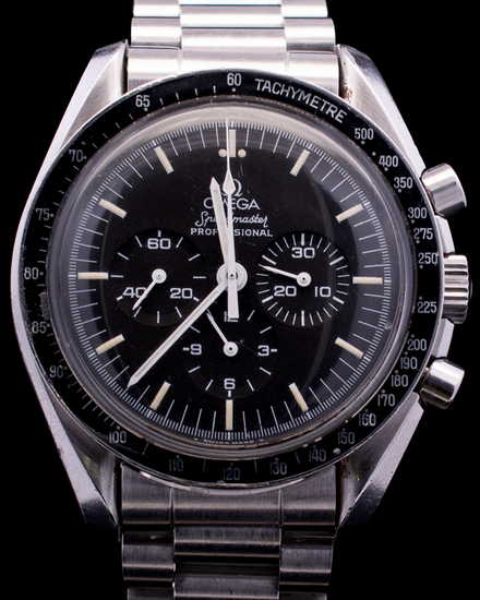 Omega Speedmaster Professional Moonwatch 42MM Black Dial Steel Bracelet (145.022)