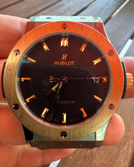 Hublot Classic Fusion 45MM Black Dial Rubber Strap (511.NO.1181.RX)