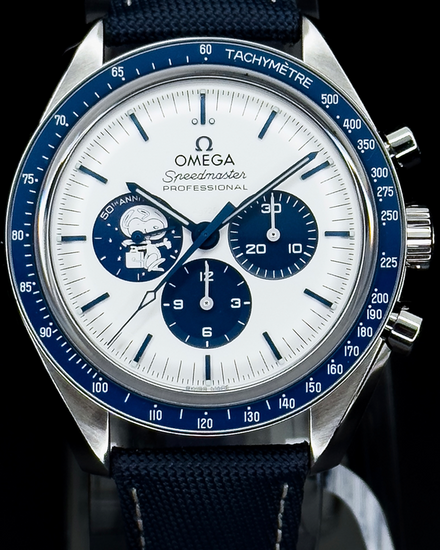 2025 Omega Speedmaster Anniversary Series “Silver Snoopy Award” 42MM Silver Dial Textile Strap (310.32.42.50.02.001)