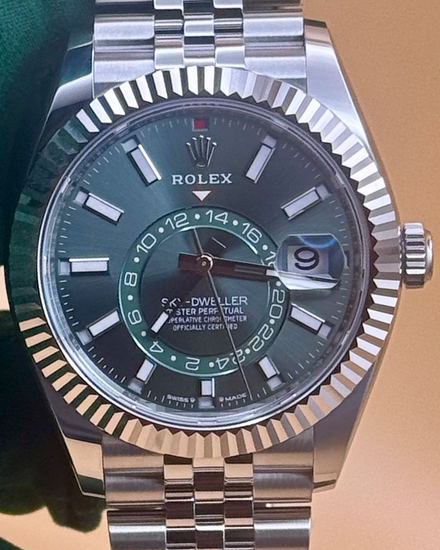 2025 Rolex Sky-Dweller 42MM Green Dial Jubilee Bracelet (336934)