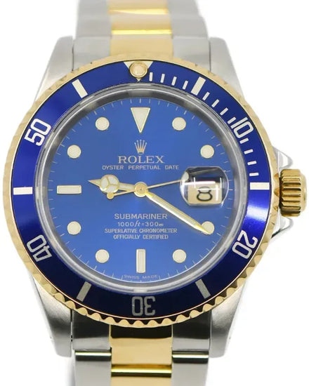 Rolex Submariner Date "Bluesy" 40MM Blue Dial Two-Tone Oyster Bracelet (16613)