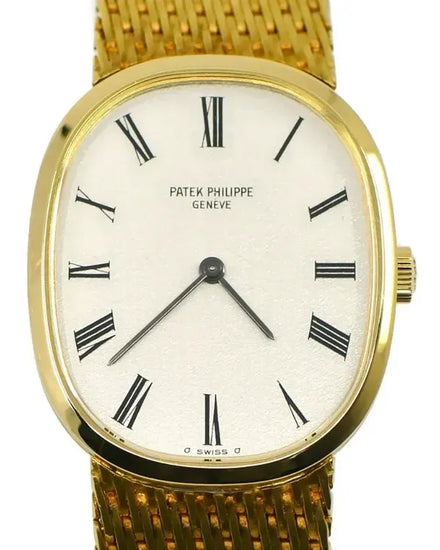 Patek Philippe Golden Ellipse 27MM Silver "Sigma" Dial Yellow Gold Bracelet (3548/1J)