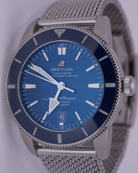 2022 Breitling Superocean Heritage II 46MM Blue Dial Steel Bracelet (AB2020161C1A1)