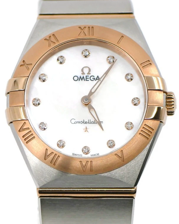 2025 Omega Constellation 28MM Quartz Mother of Pearl Dial Two-Tone Bracelet (131.20.28.60.55.001)