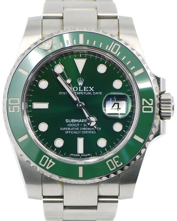 2019 Rolex Submariner Date "Hulk" 40MM Green Dial Oyster Bracelet (116610LV)