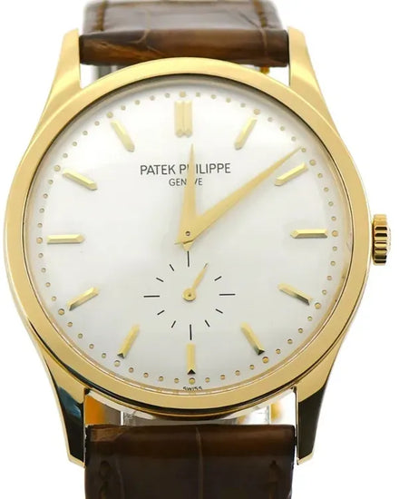 2021 Patek Philippe Calatrava 37MM Silver Dial Leather Strap (5196J-001)