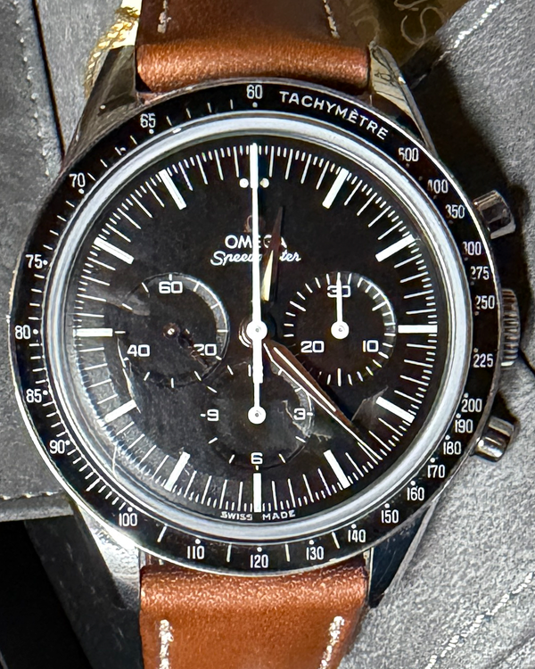 No Reserve- 2017 Omega Speedmaster Professional Moonwatch “First Omega in Space” Numbered Edition 39.7MM Black Dial Leather Strap (311.32.40.30.01.001)