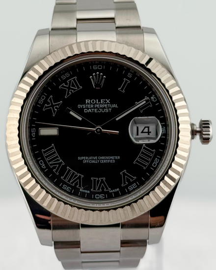 Rolex Datejust II 41MM Black Dial Oyster Bracelet (116334)