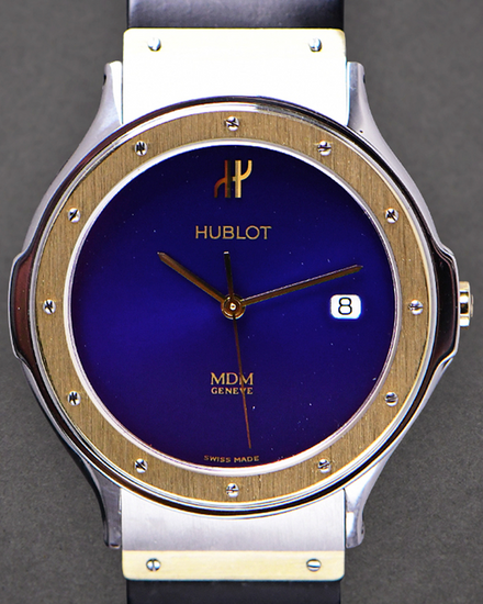 Hublot Classic MDM 36MM Quartz Blue Dial Rubber Strap (1521.2)
