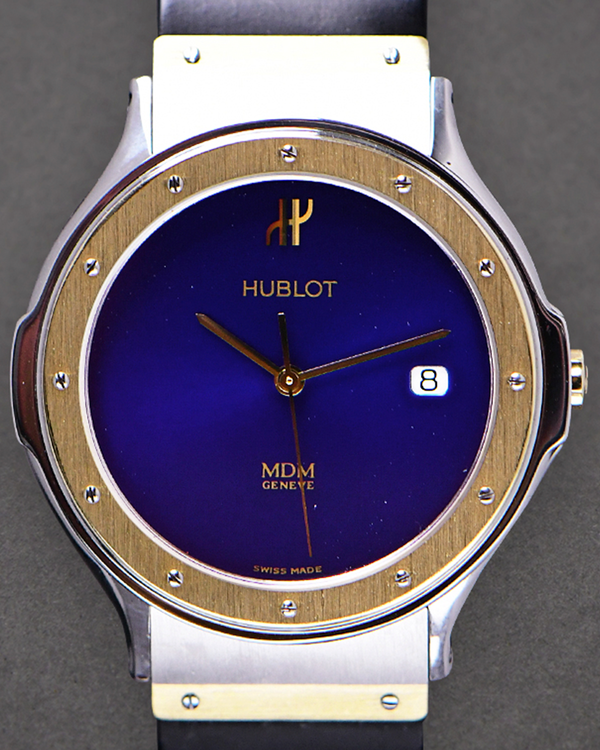 Hublot Classic MDM 36MM Quartz Blue Dial Rubber Strap (1521.2)