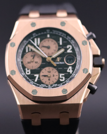 Audemars Piguet Royal Oak Offshore 42MM Black Dial Rubber Strap (26470OR.OO.A002CR.02)