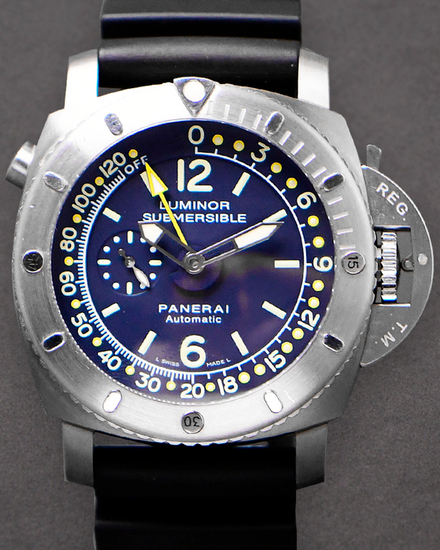 Panerai Luminor 1950 Pangea Submersible L.E. 47MM Blue Dial Rubber Strap (PAM00307)