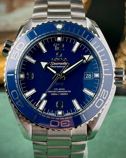 2018 Omega Seamaster Planet Ocean 600M 43.5MM Blue Dial Steel Bracelet (215.30.44.21.03.001)