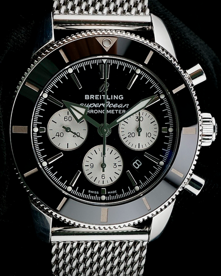 2021 Breitling Superocean Heritage II 44MM Black Dial Steel Bracelet (AB0162)