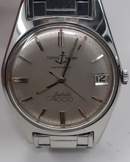 Ulysse Nardin Vintage Jubilee 4000 34MM Silver Dial Steel Bracelet (10910)
