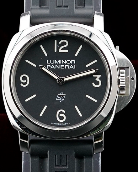2022 Panerai Luminor Base Logo 44MM Black Dial Rubber Strap (PAM01086)