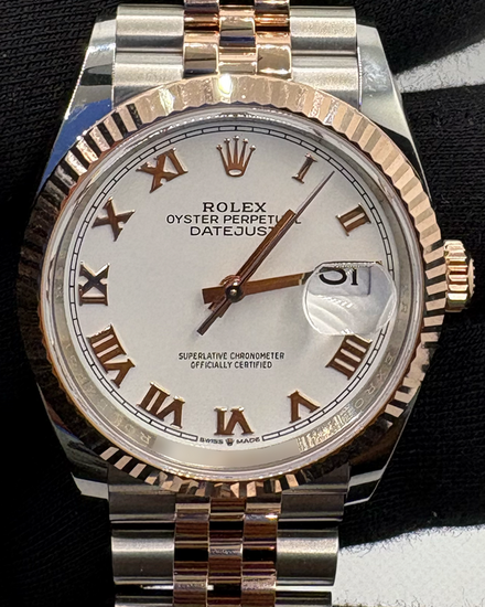 2025 Rolex Datejust 36MM White Dial Two-Tone Jubilee Bracelet (126231)