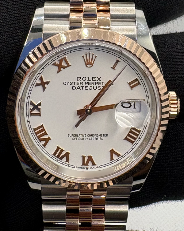 2025 Rolex Datejust 36MM White Dial Two-Tone Jubilee Bracelet (126231)