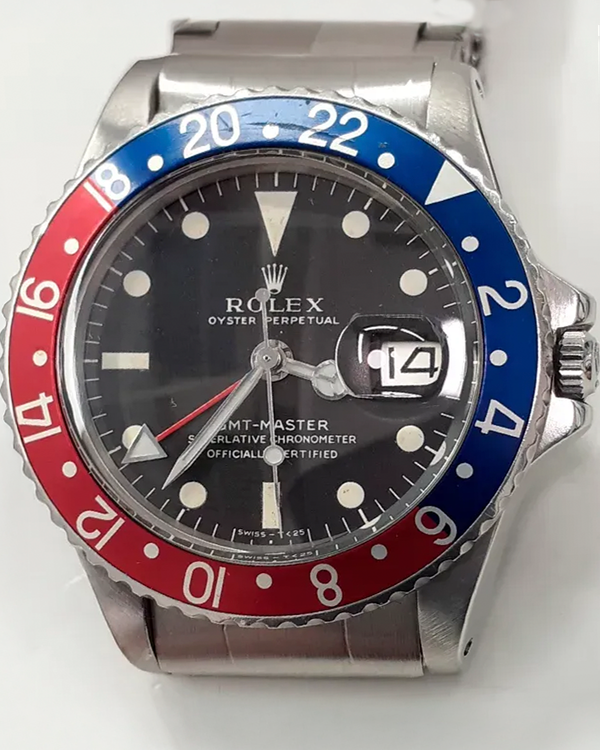 1968 Rolex GMT-Master "Pepsi" 40MM Black Dial Oyster Bracelet (1675)