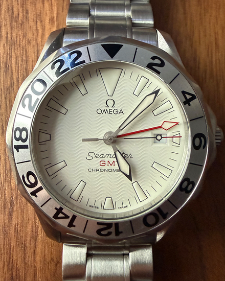Omega Seamaster Diver 300M GMT "Great White" 41MM White Dial Steel Bracelet (2538.20.00)