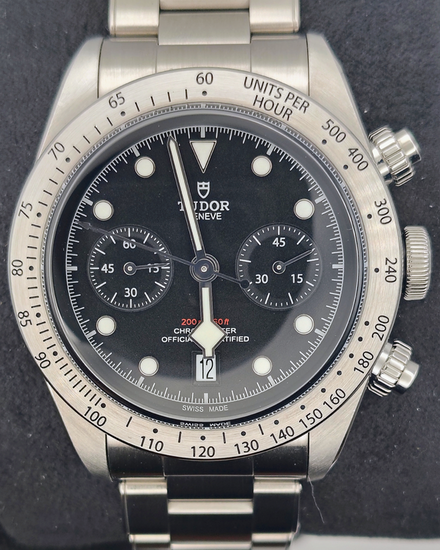 2018 Tudor Black Bay Chrono 41MM Black Dial Steel Bracelet (79350)