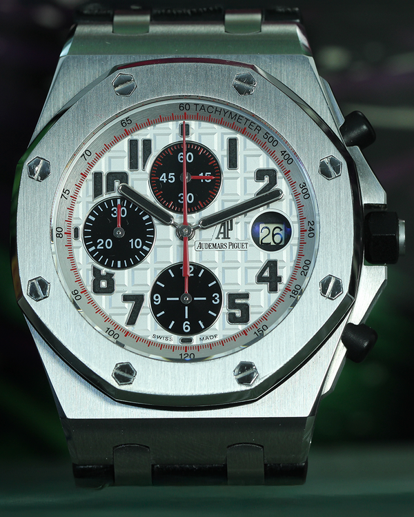 Audemars Piguet Royal Oak Offshore Chronograph "Panda" 42MM White Dial Leather Strap (26170ST.OO.D101CR.02)