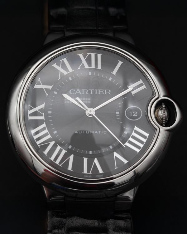 2017 Cartier Ballon Bleu 42MM Black Dial Leather Strap (WSBB0003)