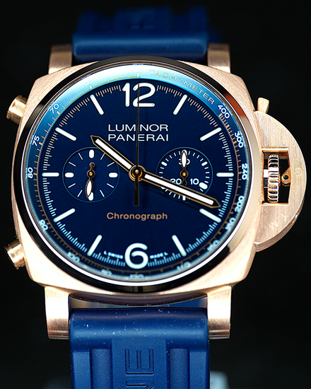 2022 Panerai Luminor Marina 44MM Blue Dial Rubber Strap (PAM01111)