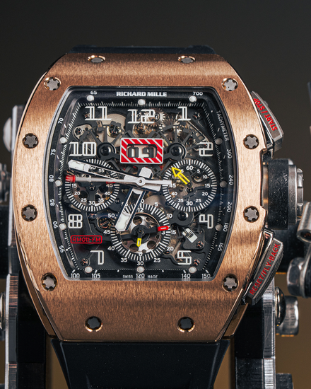 2008 Richard Mille RM 011 "Felipe Massa" L.E. 50MM Skeleton Dial Rubber Strap (RM 011 AH RG)