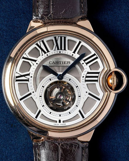 Cartier Ballon Bleu 46MM Silver Dial Leather Strap (W6920001)