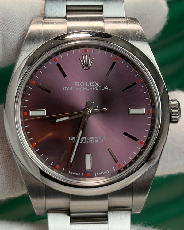 Rolex Oyster Perpetual 39MM Grape Dial Oyster Bracelet (114300)