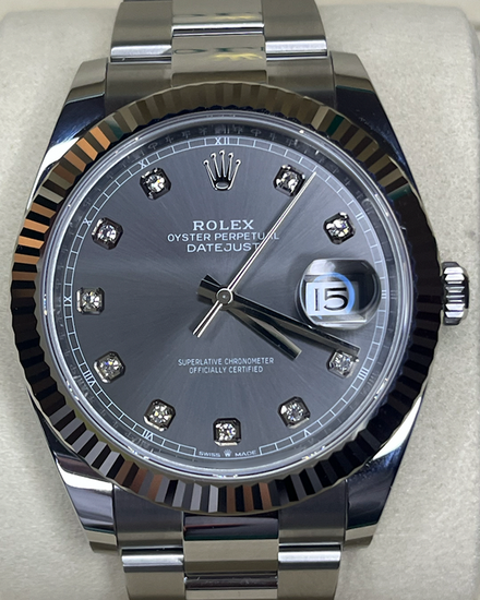 2025 Rolex Datejust 41MM Slate Dial Oyster Bracelet (126334)