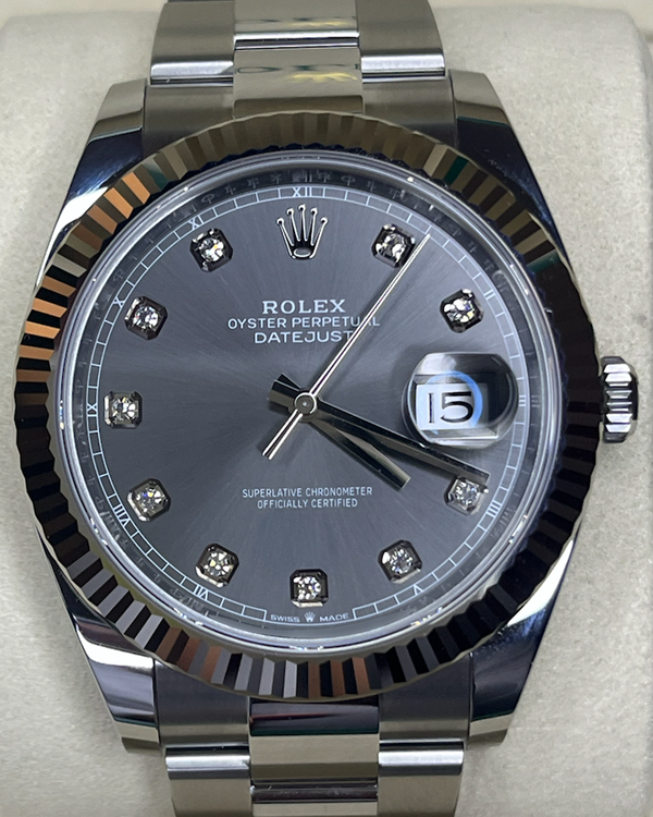 2025 Rolex Datejust 41MM Slate Dial Oyster Bracelet (126334)