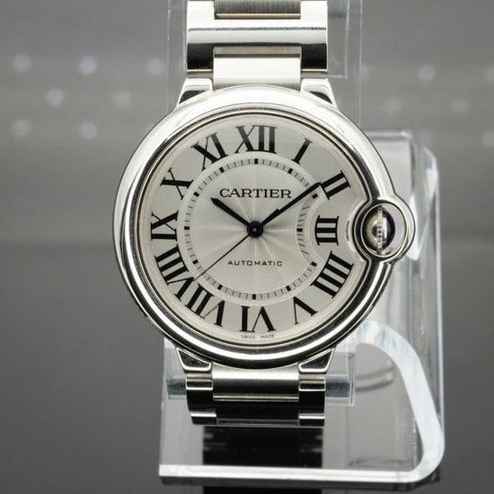 2017 Cartier Ballon Bleu 36MM Silver Dial Steel Bracelet (W6920046)