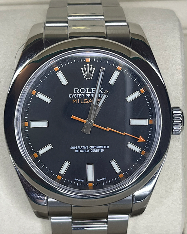 Rolex Milgauss 40MM Black Dial Oyster Bracelet (116400)