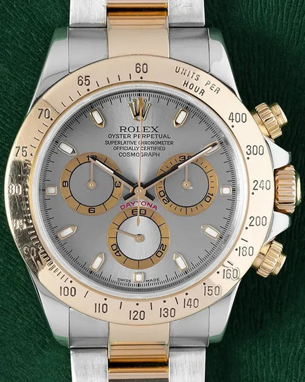 Rolex Cosmograph Daytona 40MM Grey Dial Two-Tone Oyster Bracelet (116523)