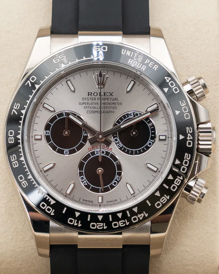 2025 Rolex Cosmograph Daytona 40MM Silver Dial Rubber Strap (126519LN)