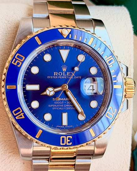 2017 Rolex Submariner Date "Bluesy" 40MM Blue Dial Two-Tone Oyster Bracelet (116613LB)