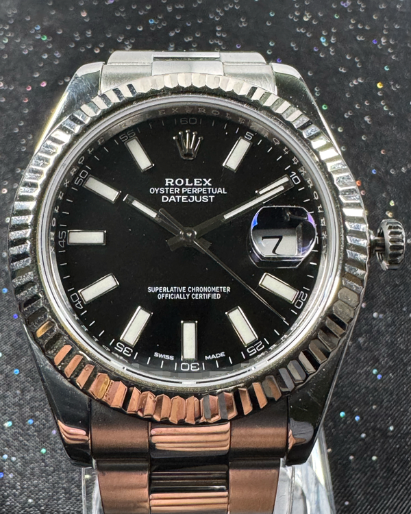 Rolex Datejust II 41MM Black Dial Oyster Bracelet (116334)