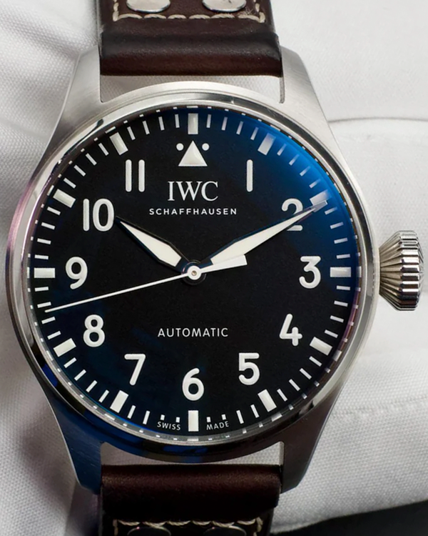 2022 IWC Schaffhausen Pilot 43MM Black Dial Leather Strap (IW329301)